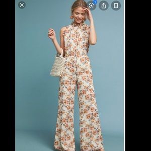 Anthropologie flower jumpsuit